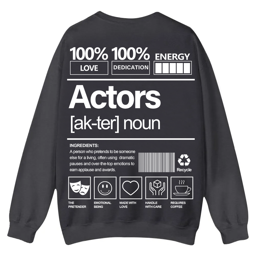 Actors Casual Crewneck Sweatshirt wearishow wearishow