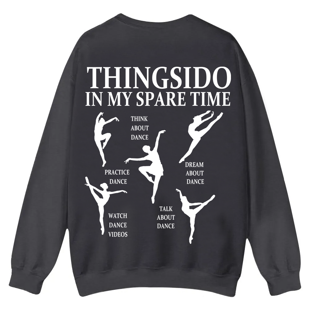 Thingsido In My Spare Time  Casual Crewneck Sweatshirt wearishow wearishow