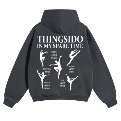 Thingsido In My Spare Time Unisex Solid Color Hoodie wearishow