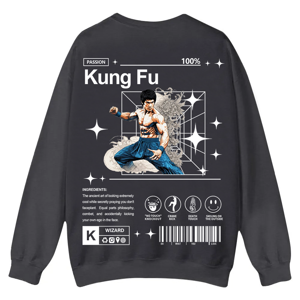 Kung Fu Casual Crewneck Sweatshirt wearishow wearishow