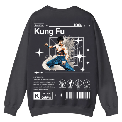 Kung Fu Casual Crewneck Sweatshirt wearishow wearishow