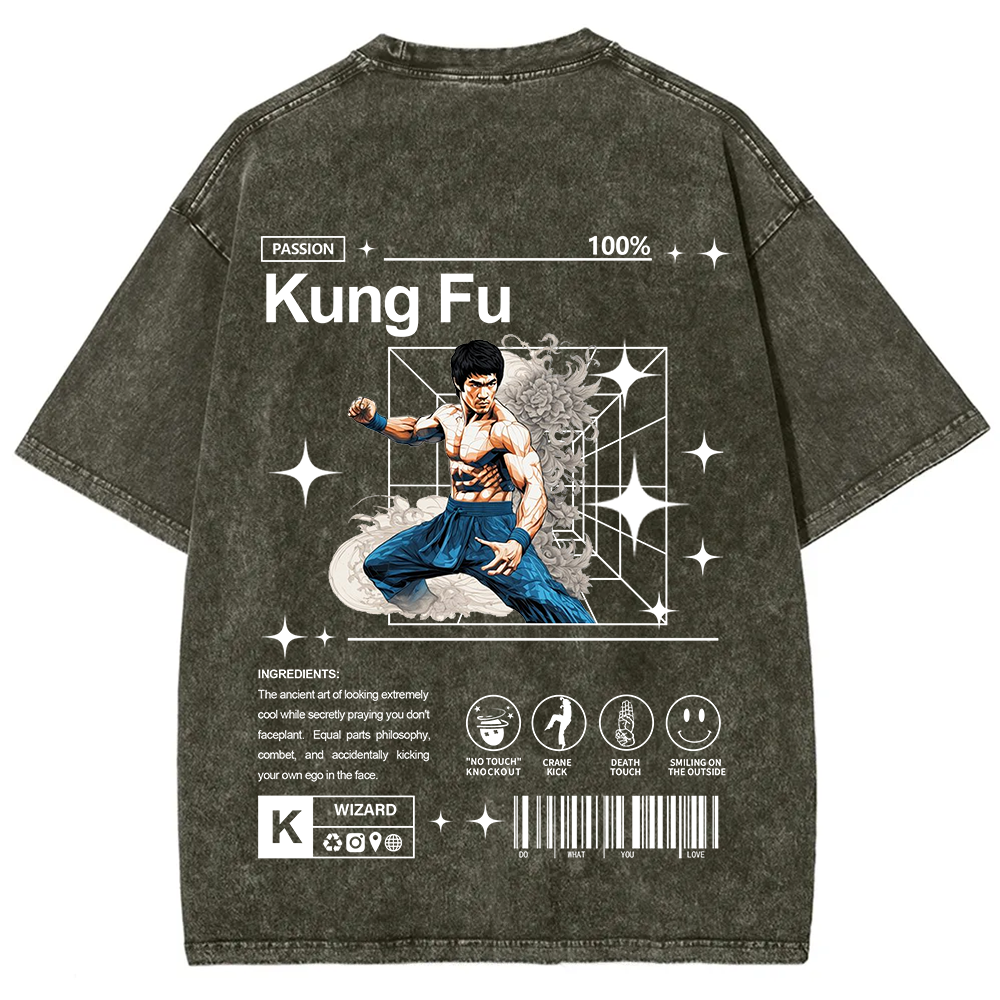 ThinKung Fu Unisex Fit Washed T-Shirt