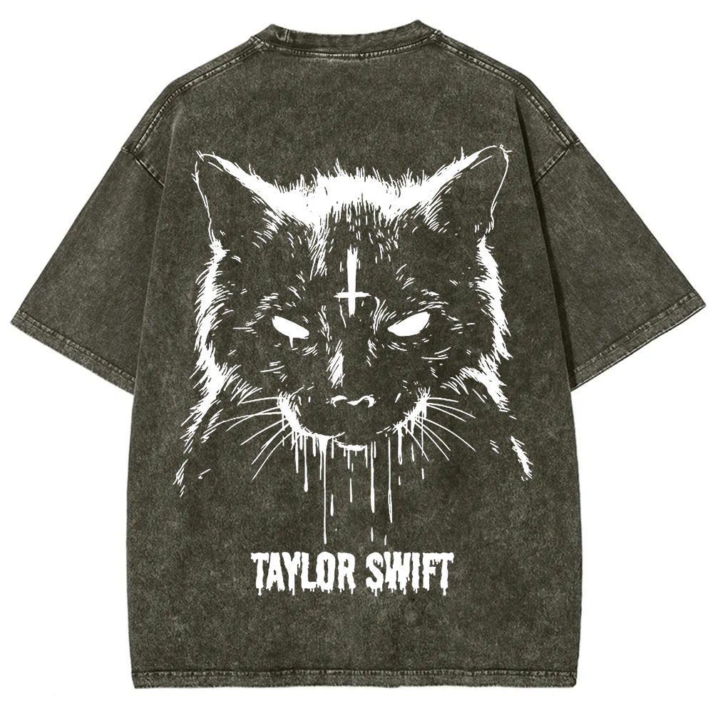 Unisex Vintage Washed Taylor Swift Singer T-Shirt