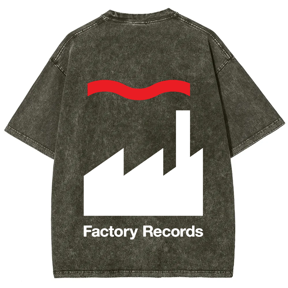 Unisex Factory Records Company Washed T-Shirt