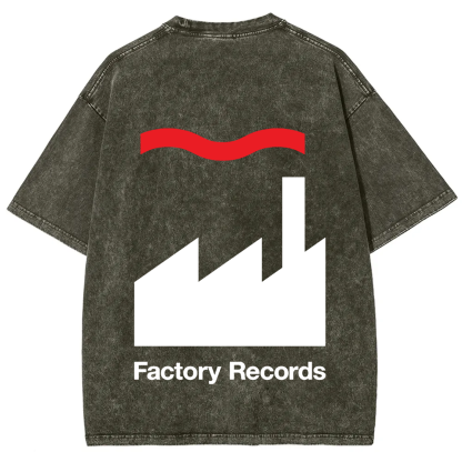 Unisex Factory Records Company Washed T-Shirt