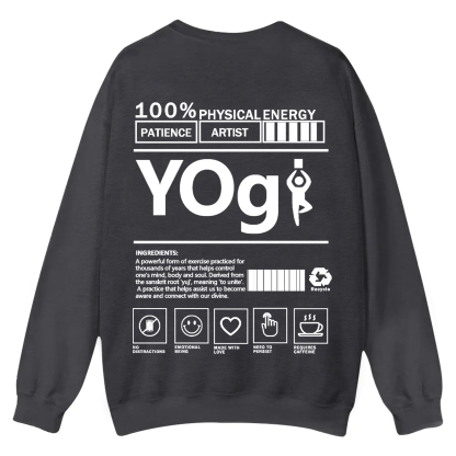 Yogi Solid Color Unisex Casual Crewneck Sweatshirt