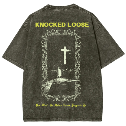 Unisex Vintage Washed Knocked Loose Band T-shirt