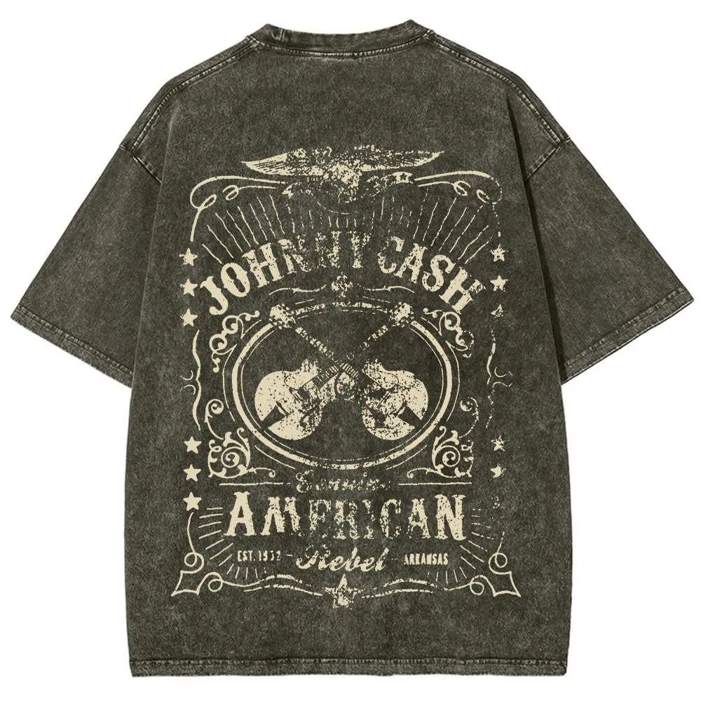 Unisex Vintage Washed Johnny Cash T-shirt