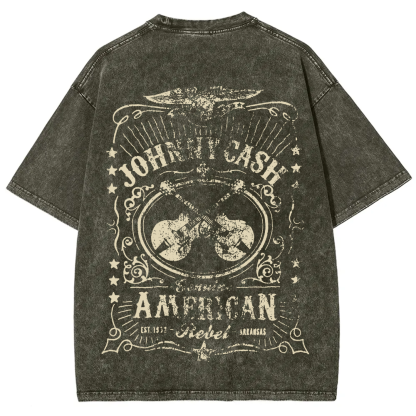 Unisex Vintage Washed Johnny Cash T-shirt