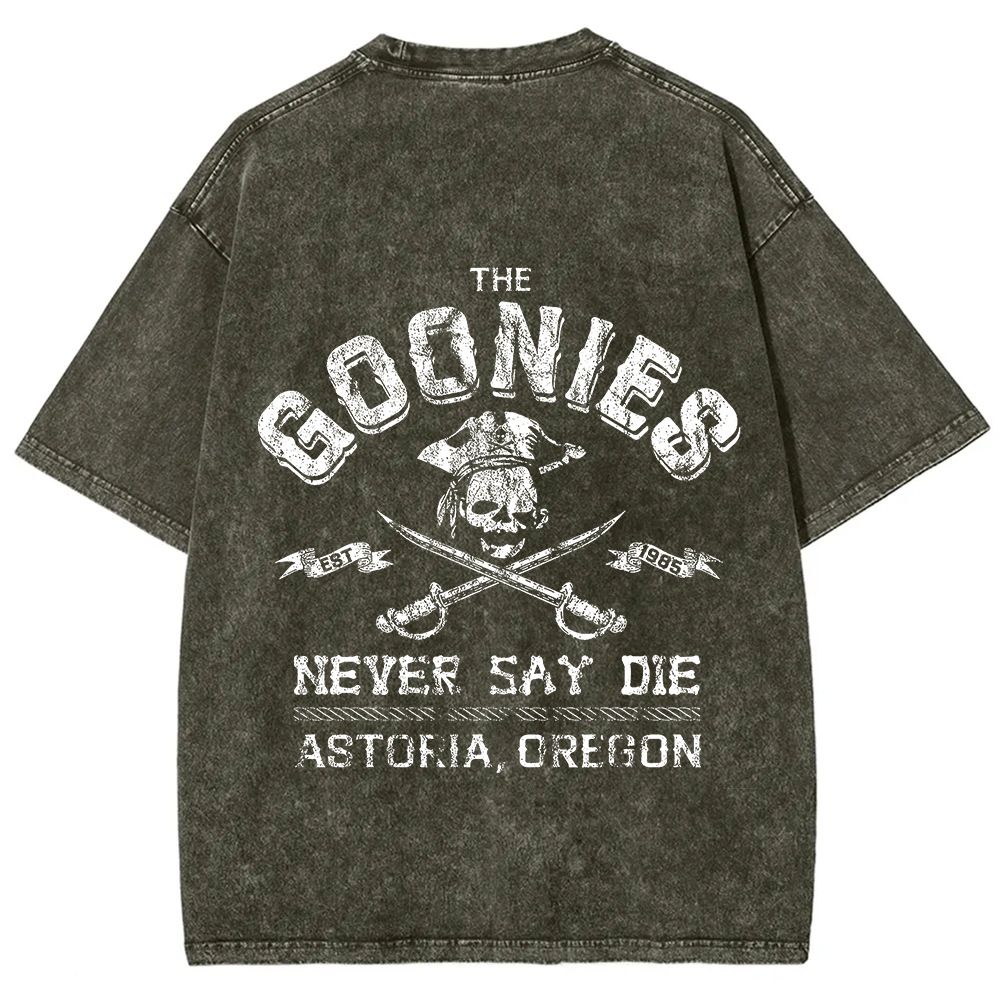 Unisex Vintage Washed The Goonies Never Say Die T-Shirt