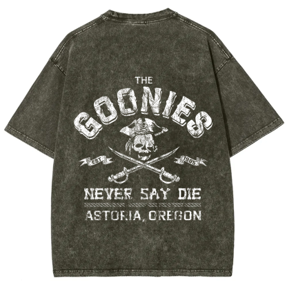 Unisex Vintage Washed The Goonies Never Say Die T-Shirt