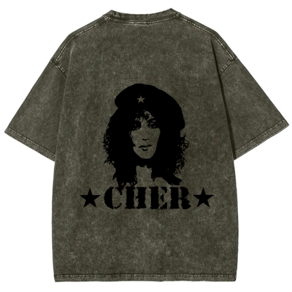 Cher Singer Vintage Washed T-Shirt