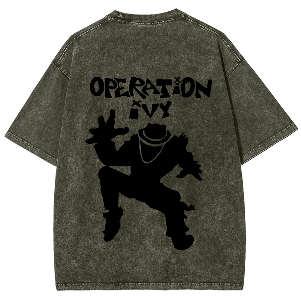 Unisex Vintage Washed Operation Ivy Band T-Shirt