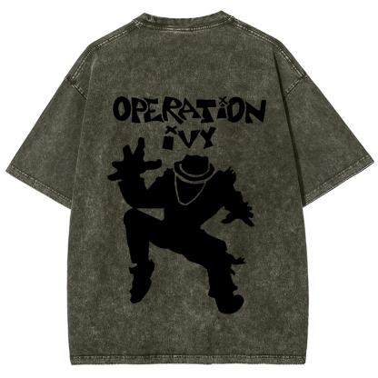 Unisex Vintage Washed Operation Ivy Band T-Shirt