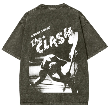 Vintage Washed The Clash Punk Band T-Shirt