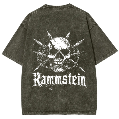 Rammstein Rock Band Vintage Washed T-Shirt