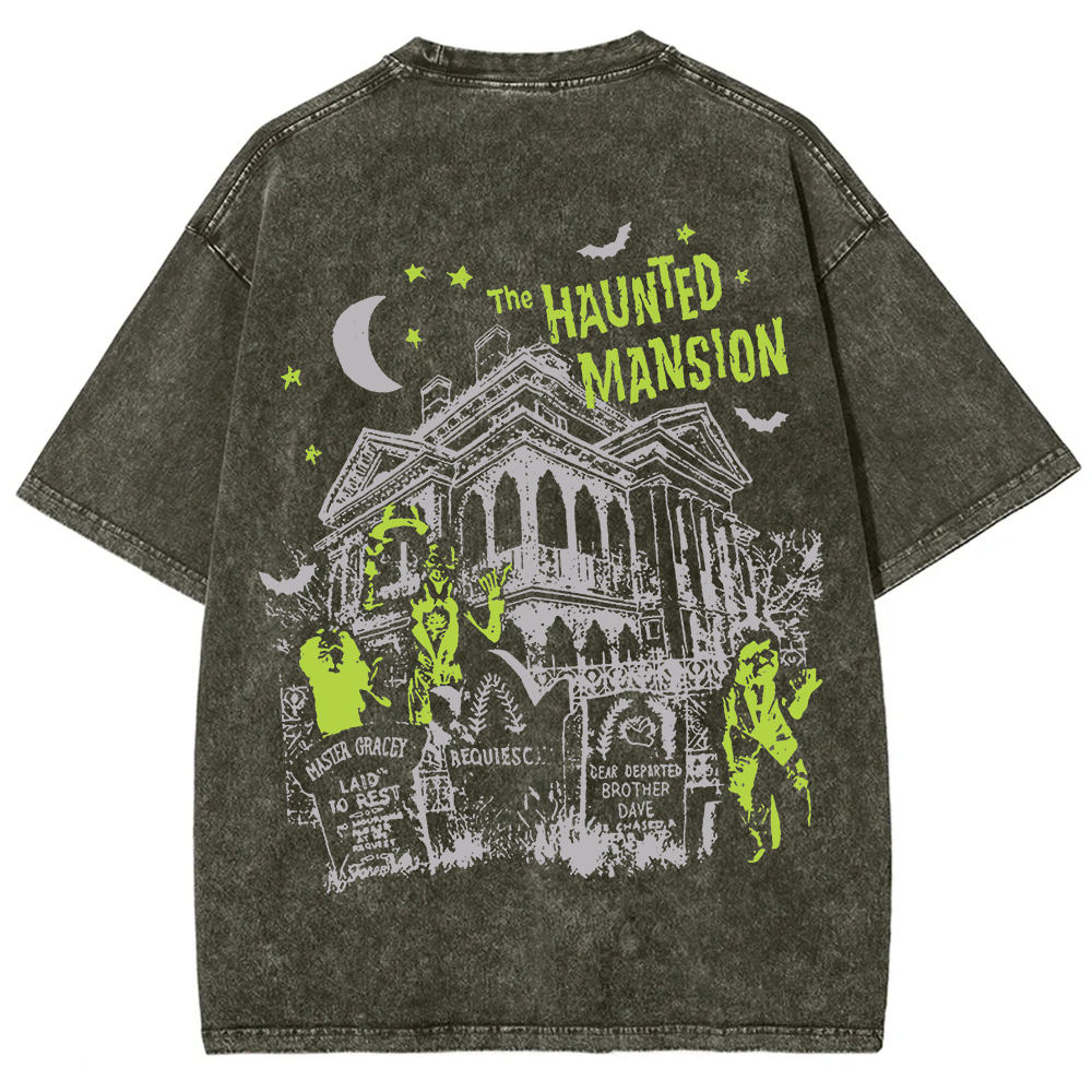 Unisex Vintage Washed The Haunted Mansion Movie T-Shirt