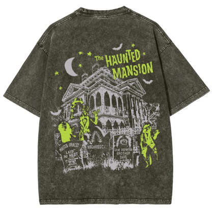 Unisex Vintage Washed The Haunted Mansion Movie T-Shirt
