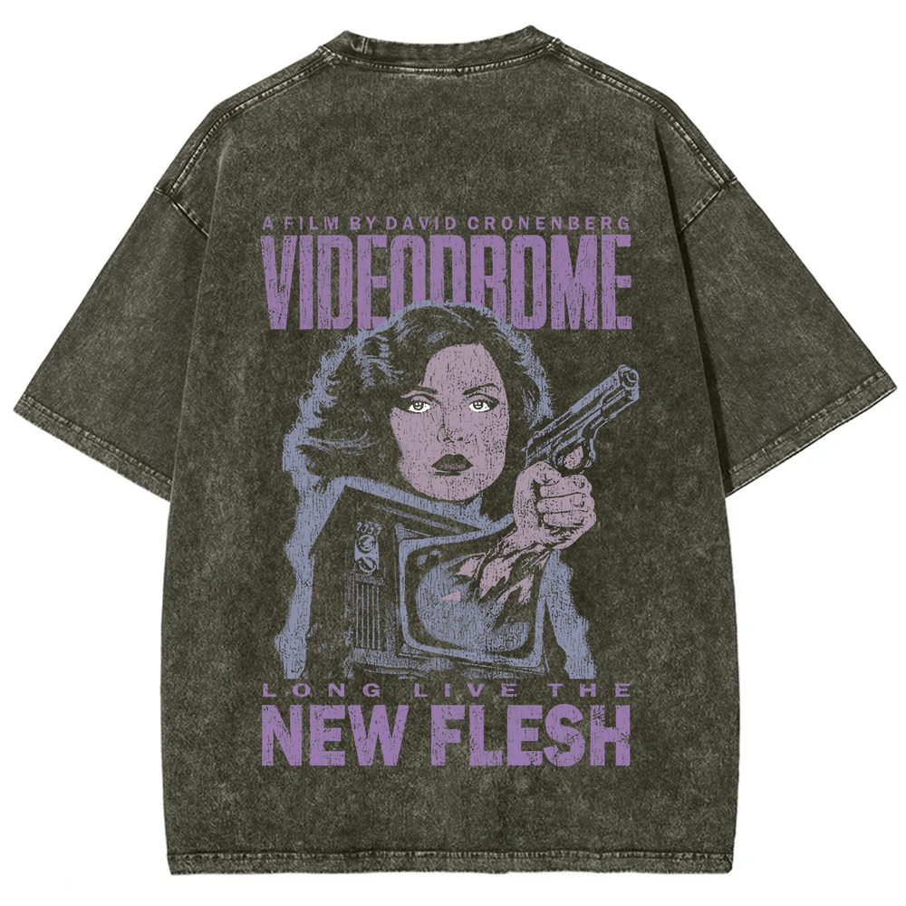 Unisex Vintage Washed Videodrome T-Shirt