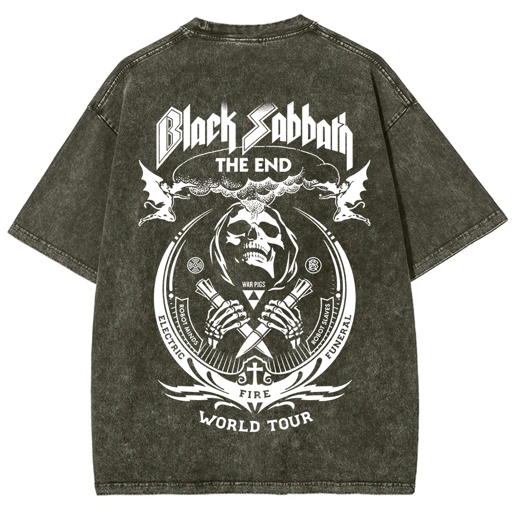 Unisex Vintage Washed Black Sabbath T-Shirt