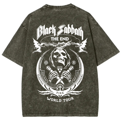 Unisex Vintage Washed Black Sabbath T-Shirt
