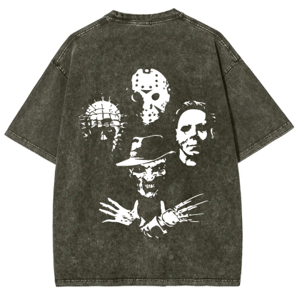 ?Horror Film t-Shirt Halloween Freddie Jason Hellraiser Grunge Rock Retro Black
