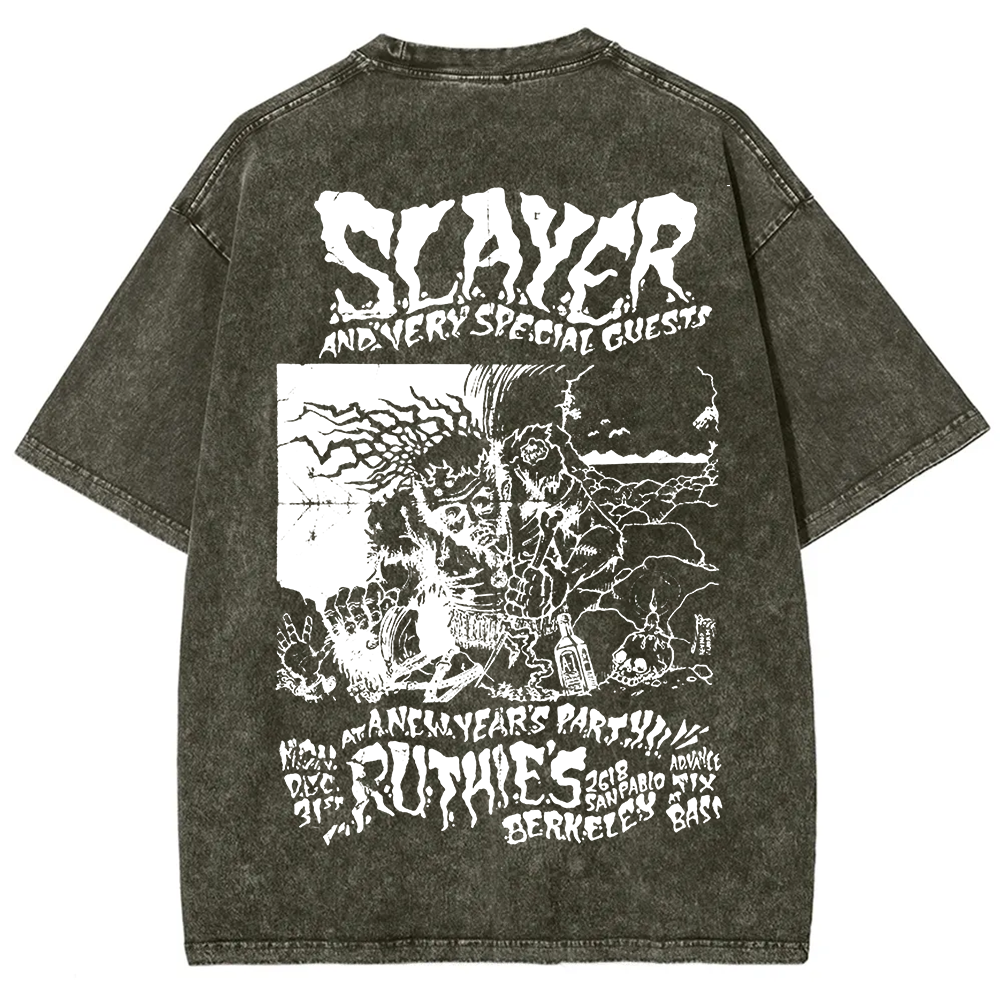 Unisex Retro Slayer Poster Printed t-Shirt