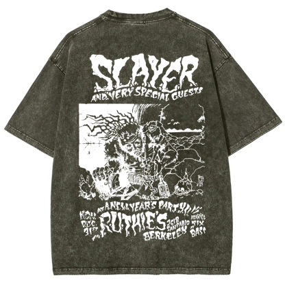 Unisex Retro Slayer Poster Printed t-Shirt