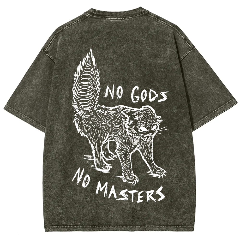 Unisex Vintage Washed No Gods No Masters t-Shirt