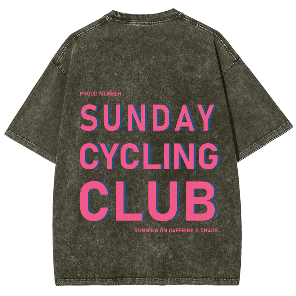 Sunday Cycling Club Unisex Fit Washed T-Shirt