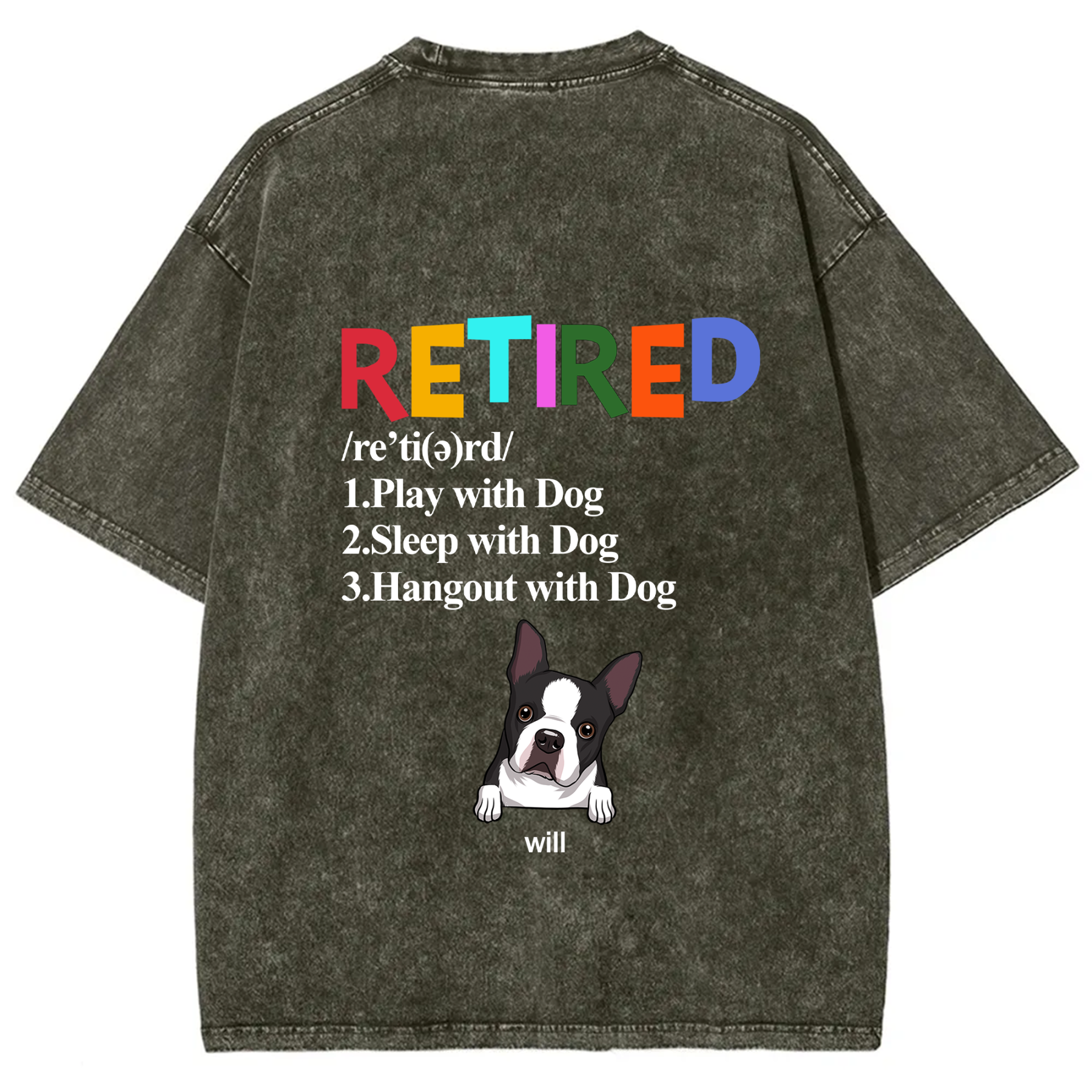 Retired,Play With Dog - Personalized Custom Unisex T-shirt