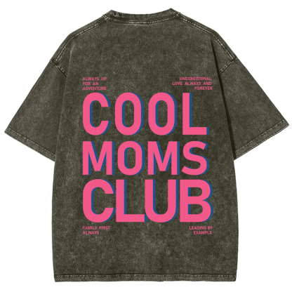 Cool Moms Club Unisex Fit Washed T-Shirt