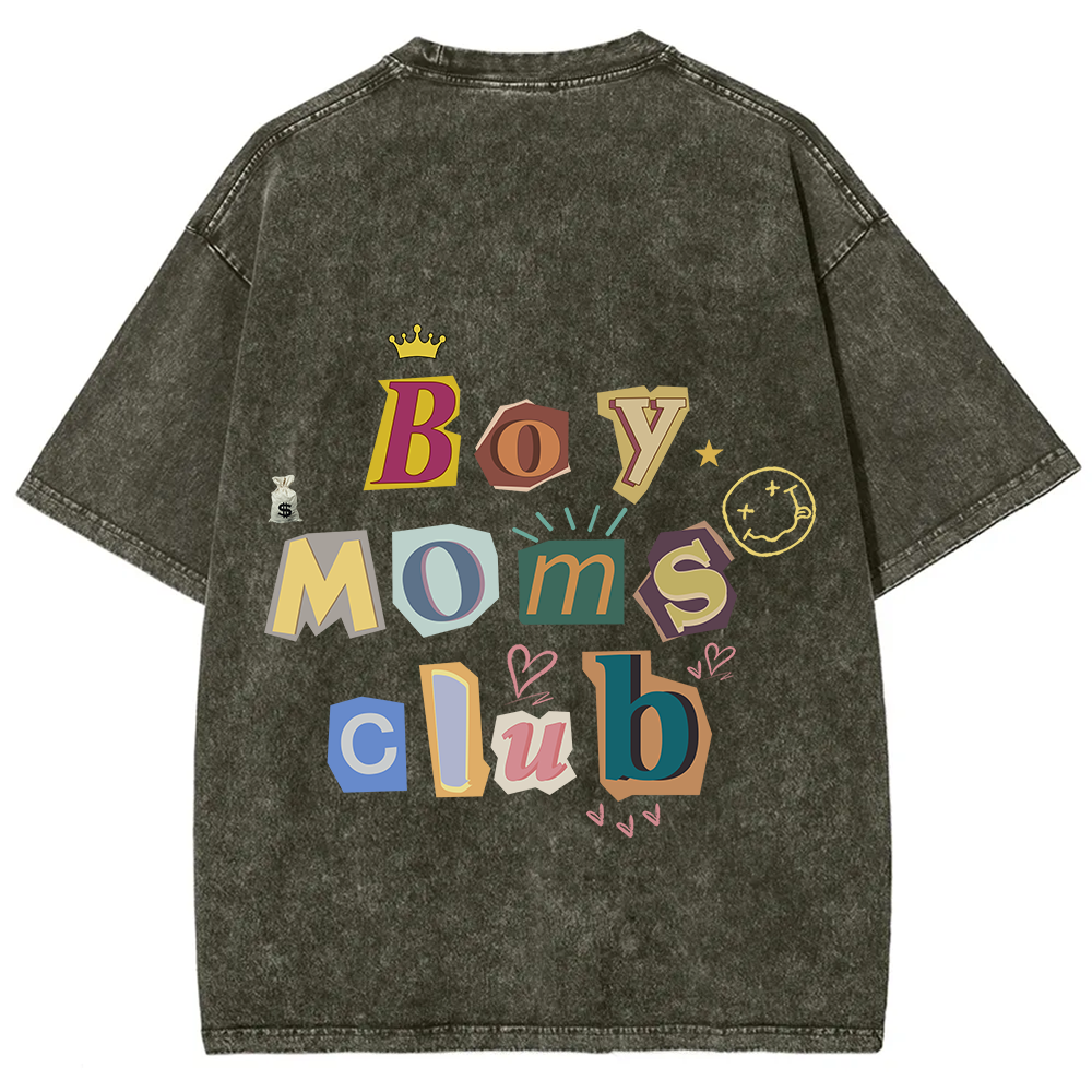 Boy Moms Club Unisex Fit Washed T-Shirt