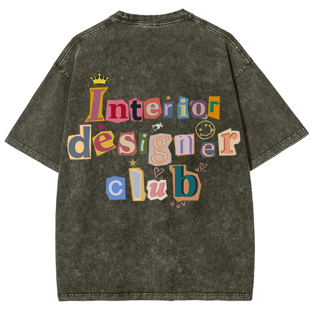 Interior Designer Club Unisex Fit Washed T-Shirt?