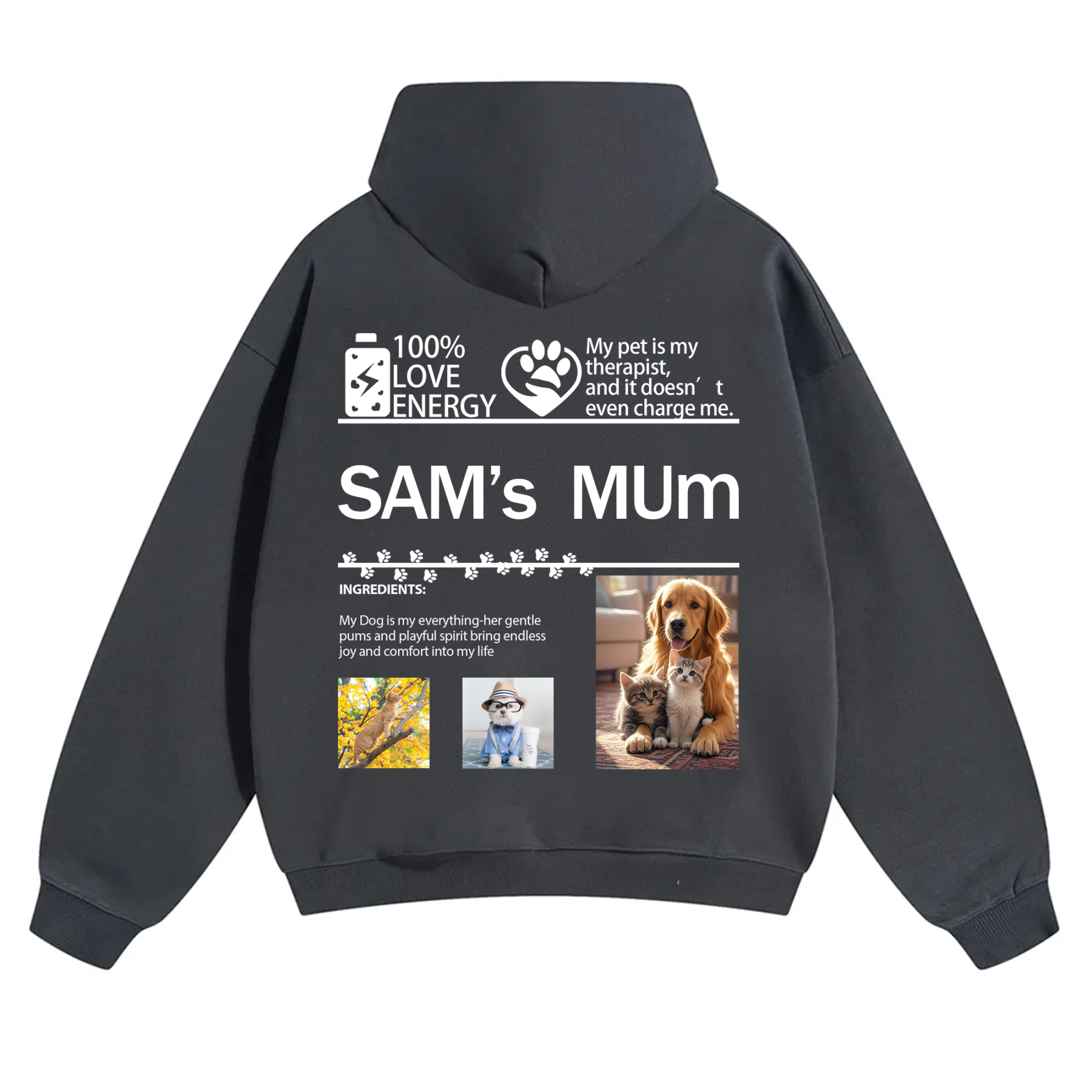 Pet Photo Creative Customized Unisex Hoodie
