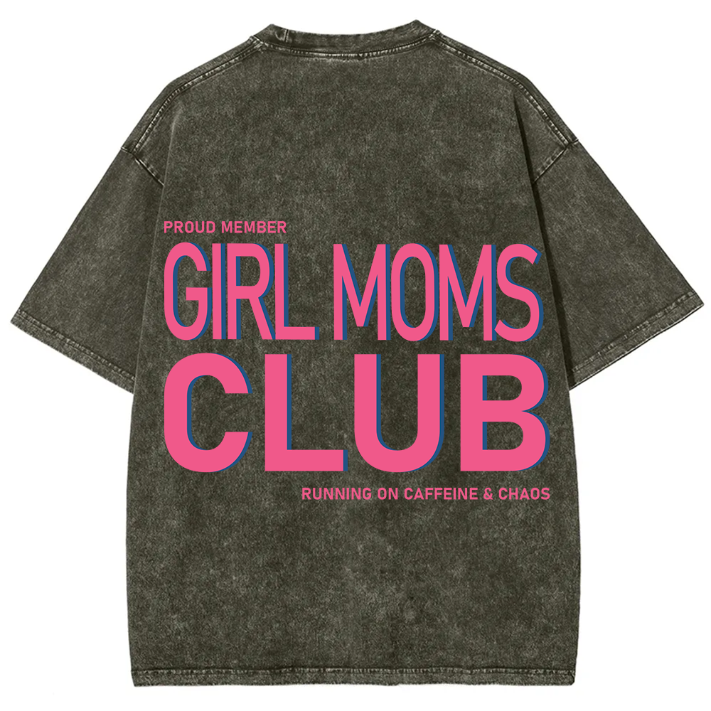 Girl Moms Club Unisex Fit Washed T-Shirt?