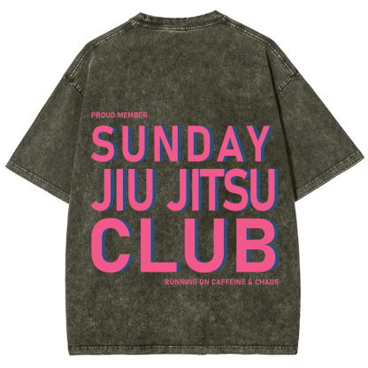 Sunday Jiu Jitsu Club Unisex Fit Washed T-Shirt