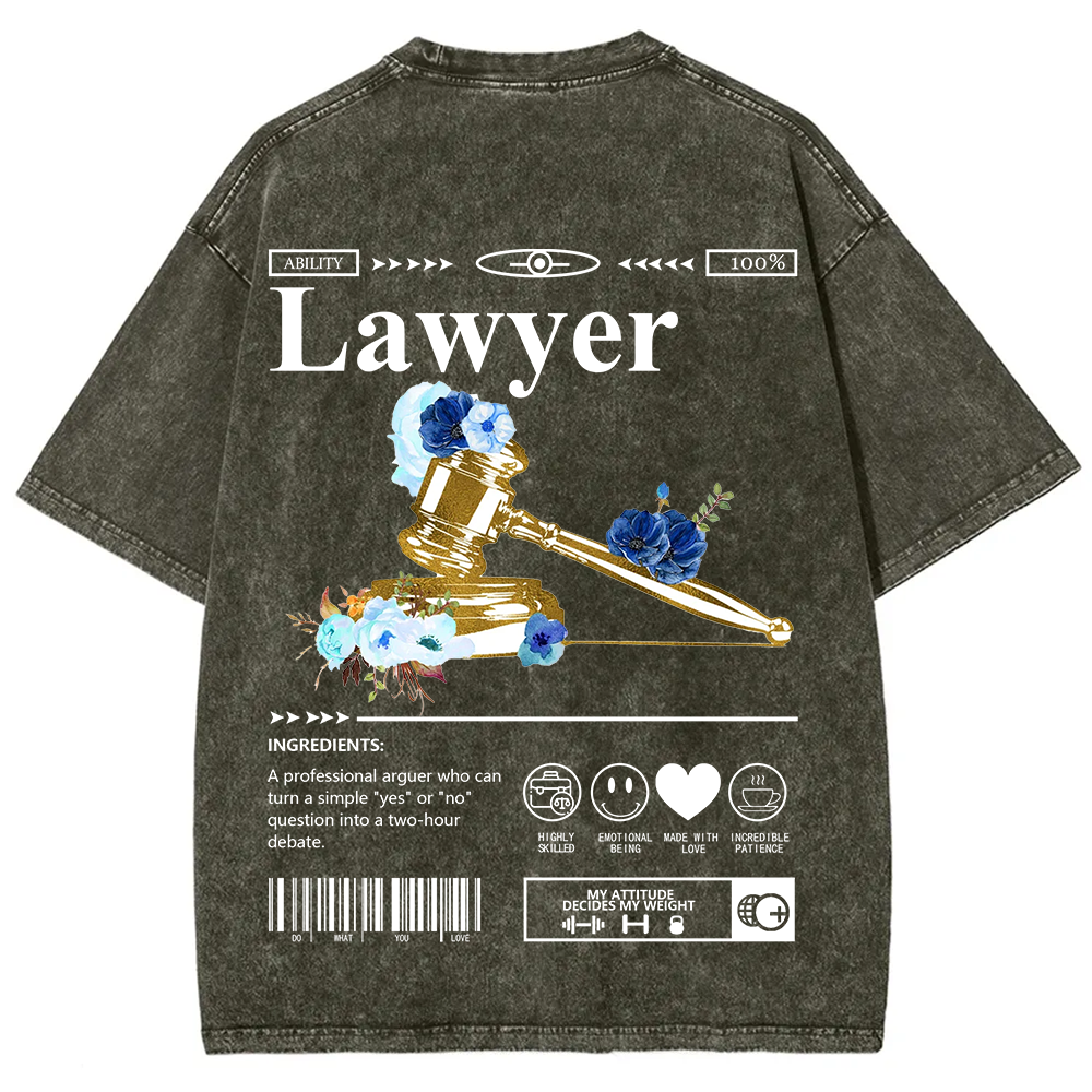 Lawyer Unisex Fit Washed T-Shirt?