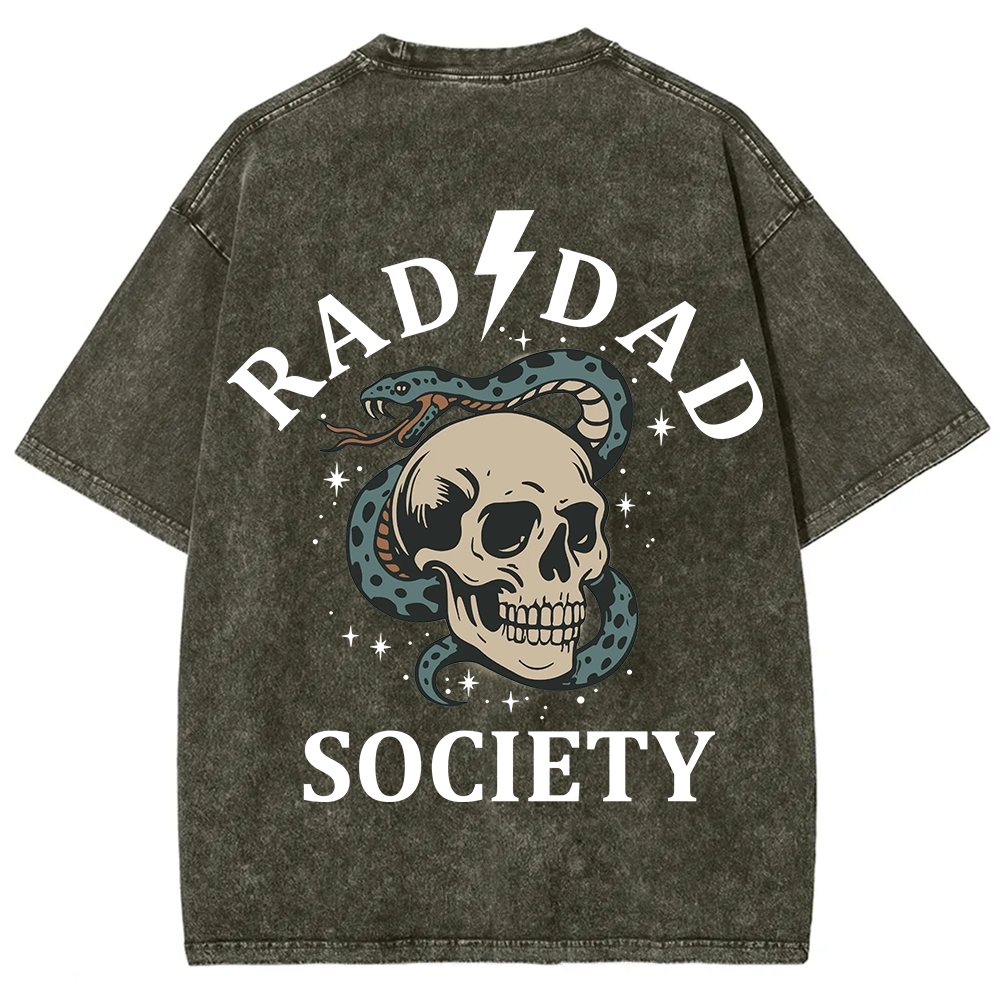 Rad Dad Society Unisex Fit Washed T-Shirt