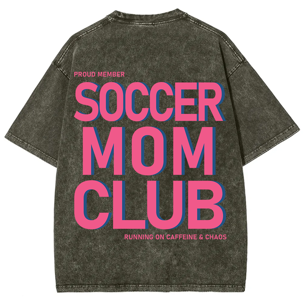 Soccer Mom Club Unisex Fit Washed T-Shirt