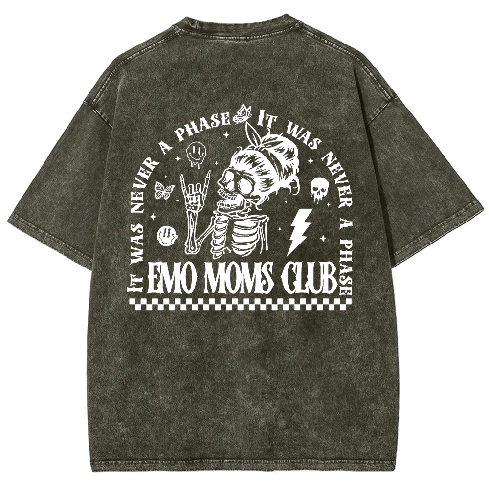 Emo Moms Club Unisex Fit Washed T-Shirt?