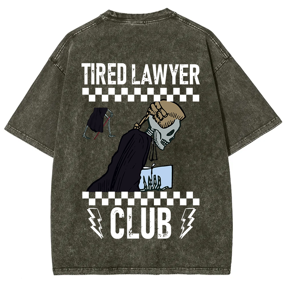 Tired Lawyer Club Unisex Fit Washed T-Shirt?
