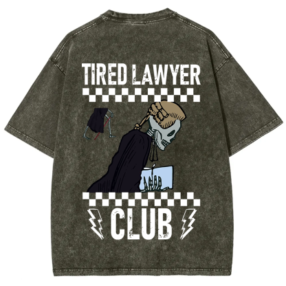 Tired Lawyer Club Unisex Fit Washed T-Shirt?