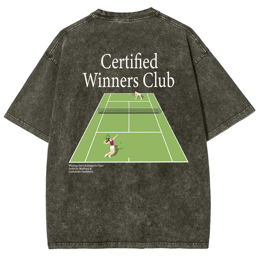 Certified Winners Club Unisex Fit Washed T-Shirt