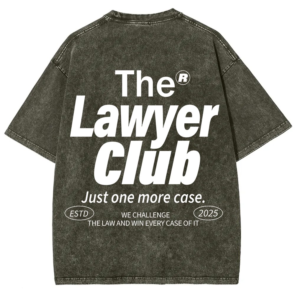 The Lawyer Club Unisex Fit Washed T-Shirt