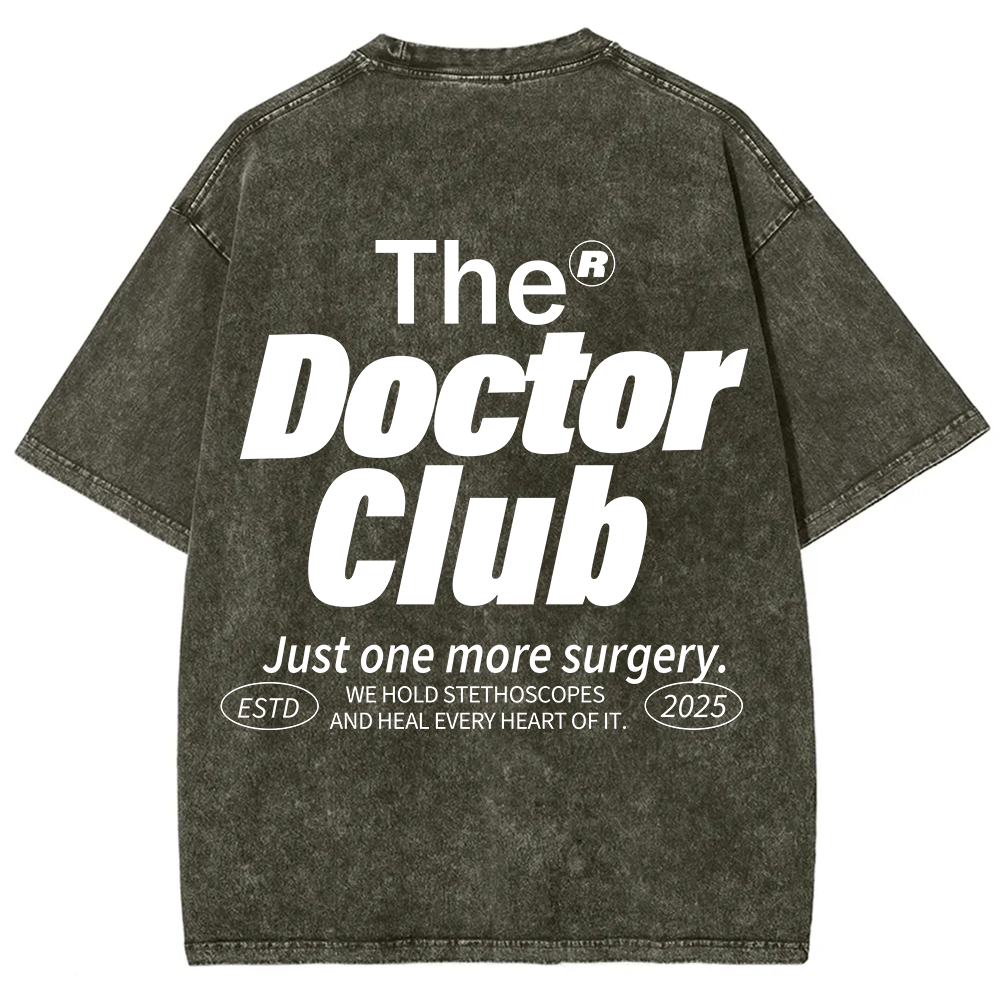 The Doctor Club Unisex Fit Washed T-Shirt