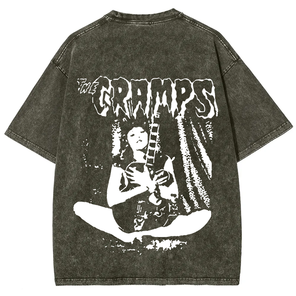 Unisex Vintage The Cramps Band Female guitarist t-Shirt