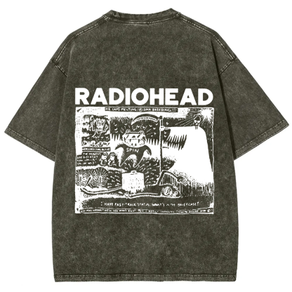 Unisex Cotton Radiohead Rock Band t-Shirt