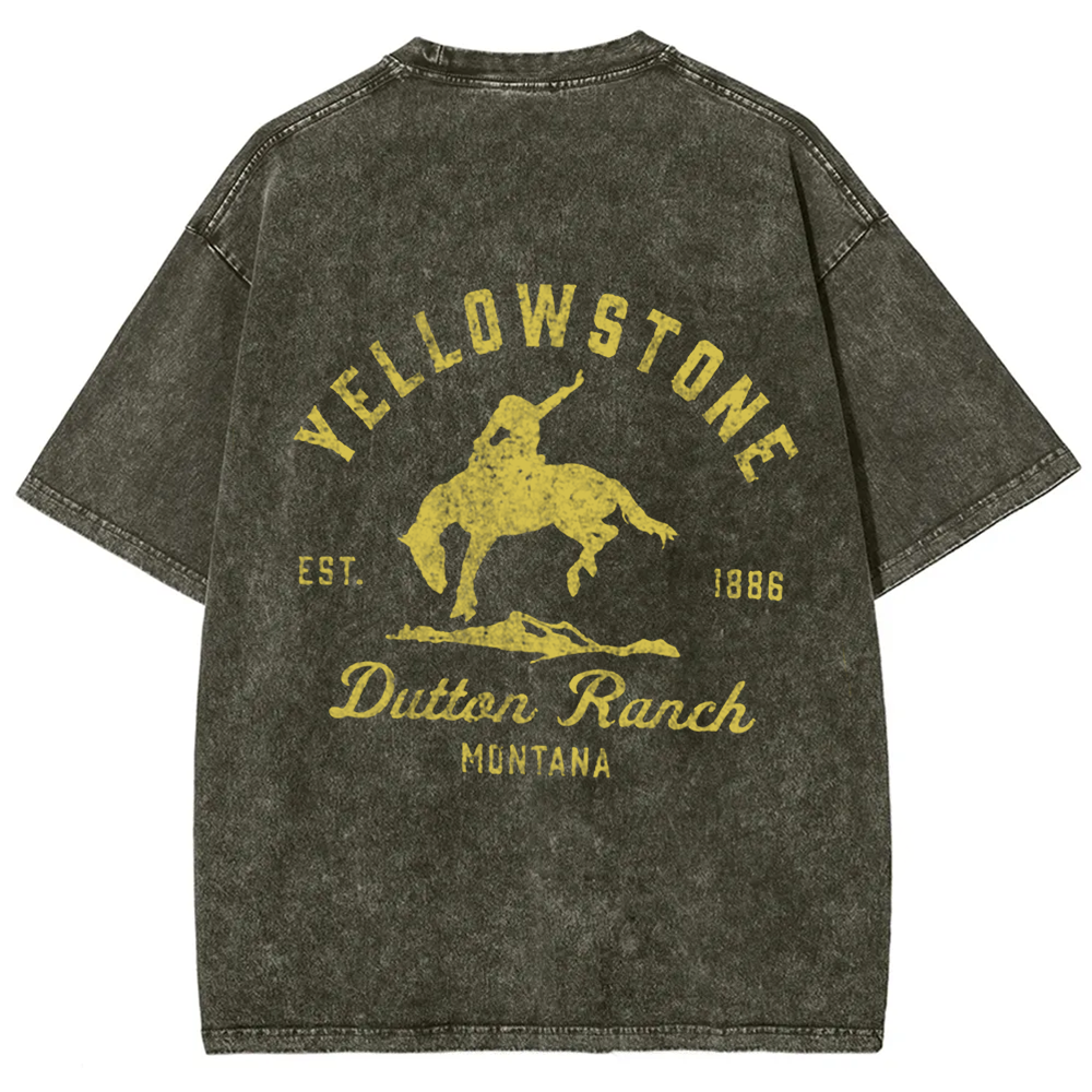 Unisex Vintage Washed Yellowstone Dutton Ranch t-Shirt