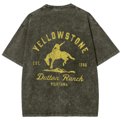 Unisex Vintage Washed Yellowstone Dutton Ranch t-Shirt